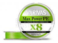 Geflochtene Schnüre Varivas Max Power PE X8 Lime Green 150m 20.2lb #1.0 BESTEN KUNSTKODER Angelshop