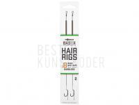 Korda Basix Hair Rigs Wide Gape Barbless #8B 18lb 2pcs