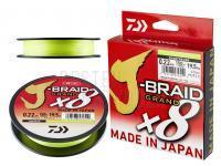 Geflochtene Schnüre Daiwa J-Braid Grand X8 Chartreuse 135m 0.13mm BESTEN KUNSTKODER Angelshop