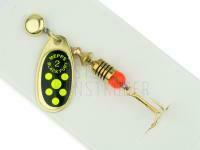 Spinner Mepps Black Fury Gold / Chart dots - #0 | 2g BESTEN KUNSTKODER Angelshop