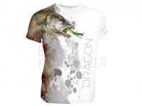 Breathable T-shirt Dragon - zander white XXL BESTEN KUNSTKODER Angelshop