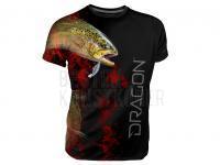 Breathable T-shirt Dragon - trout black XXL BESTEN KUNSTKODER Angelshop