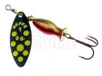 Spinner Mepps Aglia Long Heavy - Black/Yellow Dots #1/8g BESTEN KUNSTKODER Angelshop