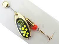 Spinner Mepps Black Fury Gold / Chart dots - #3 | 6.50g BESTEN KUNSTKODER Angelshop