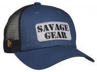 Savage Gear Logo Badge Cap Teal Blue - One Size BESTEN KUNSTKODER Angelshop