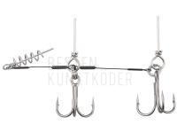 Dragon stingers with corkscrew for big soft baits 2 x no. 1/0 - 14kg 10cm BESTEN KUNSTKODER Angelshop