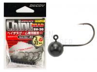 JigKöpfen Decoy SV-30 Chinu Head NS Black - #4  0.9g BESTEN KUNSTKODER Angelshop