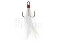 Drillingshaken BKK Feathered Spear 21 SS White #6 BESTEN KUNSTKODER Angelshop