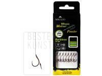 Mikado Method Feeder Rigs Braid Barbless MF13 with bayonet 10cm - #6 BESTEN KUNSTKODER Angelshop