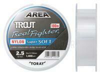 Monofile Schnür Toray Area Trout Real Fighter Nylon Super Soft 100m - 0.117mm 3lb BESTEN KUNSTKODER Angelshop