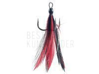 Drillingshaken BKK Feathered Spear 21 SS Black/Red #5 BESTEN KUNSTKODER Angelshop