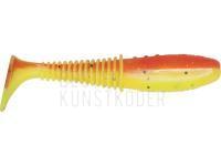 Gummifische Dragon Invader Pro 10cm - Chartreuse/Orange Fluo - black/silver glitter BESTEN KUNSTKODER Angelshop