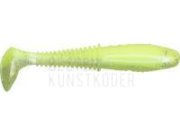 Gummifische Dragon Invader Pro 10cm - Pearl/Super Yellow - silver glitter BESTEN KUNSTKODER Angelshop