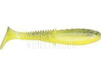 Gummifische Dragon Invader Pro 10cm - Super Yellow/Clear - black glitter BESTEN KUNSTKODER Angelshop