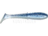 Gummifische Dragon Invader Pro  5cm - Pearl BS/Clear - silver/blue glitter BESTEN KUNSTKODER Angelshop