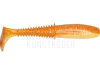 Gummifische Dragon Invader Pro  5cm - Pearl/Clear - silver/orange glitter BESTEN KUNSTKODER Angelshop