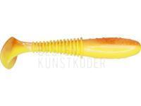 Gummifische Dragon Invader Pro  5cm - Super Yellow/Clear - orange glitter BESTEN KUNSTKODER Angelshop