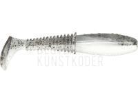 Gummifische Dragon Invader Pro  5cm - White/Clear - black glitter BESTEN KUNSTKODER Angelshop