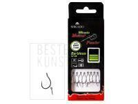 Mikado Method Feeder Rigs Barbless MF13 with bayonet 10cm - #6 BESTEN KUNSTKODER Angelshop