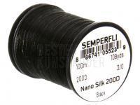 Thread Semperfli Nano Silk 200D 3/0 Big Game 100m 109yds - Black BESTEN KUNSTKODER Angelshop