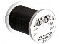 Thread Semperfli Nano Silk Pro 20D 100m 109yds 24/0 - Black BESTEN KUNSTKODER Angelshop