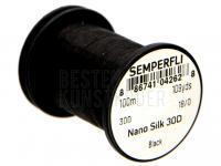 Thread Semperfli Nano Silk Ultra 30D 18/0 100m 109yds - Black BESTEN KUNSTKODER Angelshop