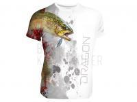 Breathable T-shirt Dragon - trout white XXL BESTEN KUNSTKODER Angelshop
