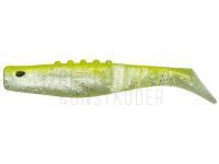 Gummifische Dragon Phantail 10cm PEARL/YELLOW - silver glitter BESTEN KUNSTKODER Angelshop