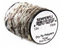 Semperfli Dry Fly Polyyarn 3.6m 3.9yds - Mottled Brown & Cream BESTEN KUNSTKODER Angelshop