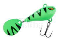 Jig Spinner Balzer Colonel Spin Buddy Evil Eye Plastic Body 12g 40mm - Green Fire Tiger UV BESTEN KUNSTKODER Angelshop