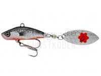 Jig Spinner Savage Gear 3D Sticklebait Tailspin 8cm 18g - Black Red Fluo BESTEN KUNSTKODER Angelshop