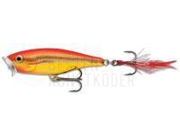 Skitter Pop 9cm - Steel Gold Fluorescent Red BESTEN KUNSTKODER Angelshop