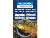 Tapered Knotless Mono Leader Clear 270 cm 9ft 0.12-0.43mm BESTEN KUNSTKODER Angelshop