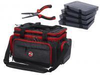 Angeltasche DAM Effzett Pro-Tact Lure Carryall 18.6L + 4 LURE CASES L + plier BESTEN KUNSTKODER Angelshop