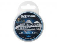 Fluorocarbon Schnüre Savage Gear Super Soft Fluorocarbon SeaBass Clear 30m 0.21mm 2.70kg 5.95lb BESTEN KUNSTKODER Angelshop