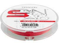 Geflechtschnur Dragon S-Braid X8 H-Vis Red 150m - 0.15mm