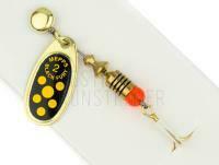 Spinner Mepps Black Fury Gold / Yellow Dots - #0 | 2g