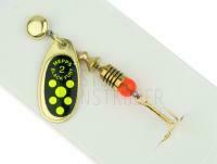 Spinner Mepps Black Fury Gold / Chart dots - #0 | 2g