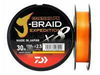 Geflechtschnur Daiwa J-Braid Expedition x8E Smash Orange 150m - 0.16mm