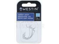 Westin Magic Minnow Weedless Jig Widegap Hook #2/0 Silver 5pcs