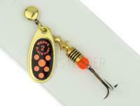 Spinner Mepps Black Fury Gold / Red Dots - #0 | 2g