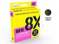 Geflochtene Schnüre Sufix SFX 8 Carrier Braid Lo-Vis Green 135m 0.128mm